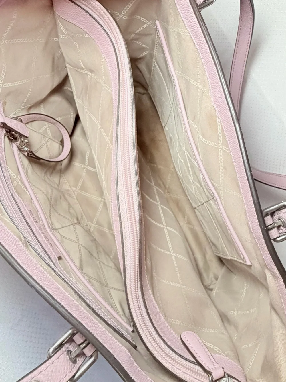 Michael Kors Pale Pink Saffiano Leather Tote